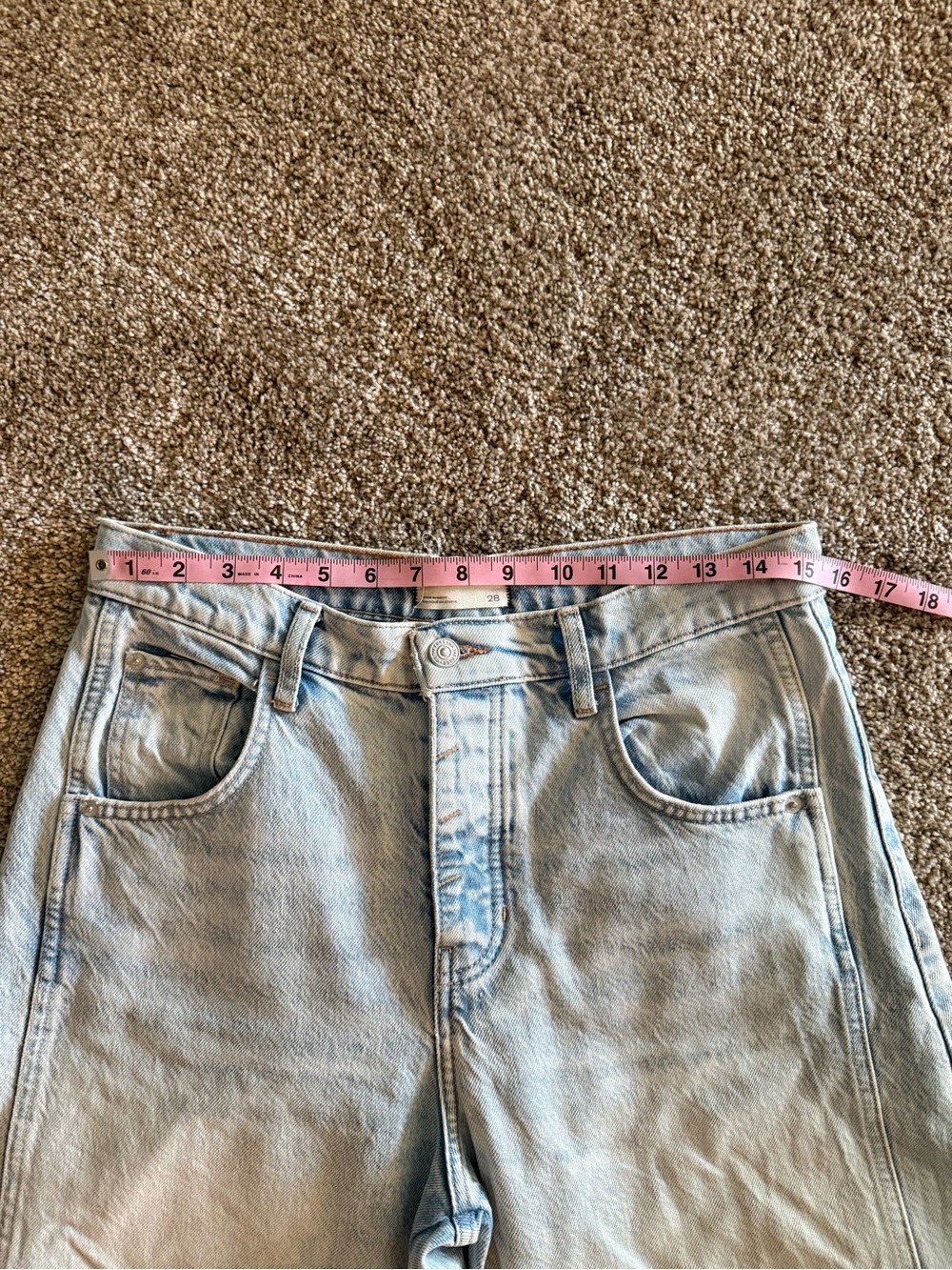 We the Free Good Luck Mid-Rise Barrel Jeans, Aagean, 28 - Picture 9 of 9